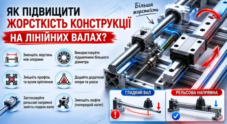 Як підвищити жорсткість конструкції на лінійних валах?